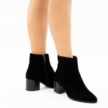 Botine Piele Naturala Halia Black