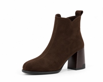 Botine Piele Naturala Stuart2 Brown