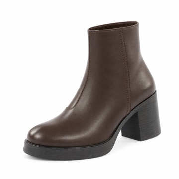 Botine Piele Naturala Sunote Brown