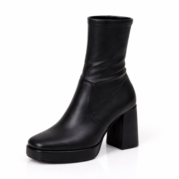 Cizme cu toc Alina Black