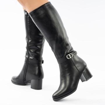 Cizme cu toc Malmo Black