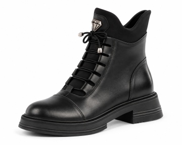 Ghete Piele Naturala Daimon Black