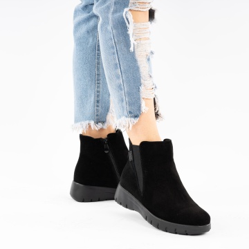 Ghete Piele Naturala Herada Black