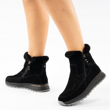 Ghete Piele Naturala Zelia Black