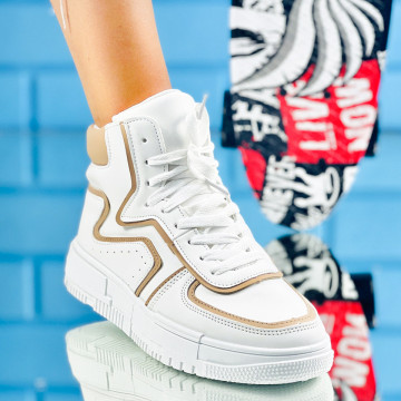 Ghete Sport Dama Piele Ecologica Khaki Ayfer