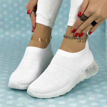 Pantofi Sport Dama Albi din Textil Haden