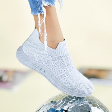 Pantofi Sport Dama Gri din Material Textil Cloris