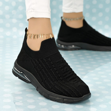Pantofi Sport Dama Negri din Textil Axa