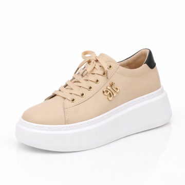 Pantofi Sport Piele Naturala Palmer Beige