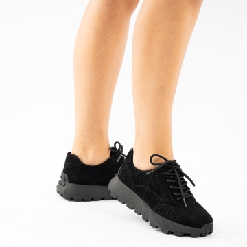 Pantofi Sport Piele Naturala Sozopol Black