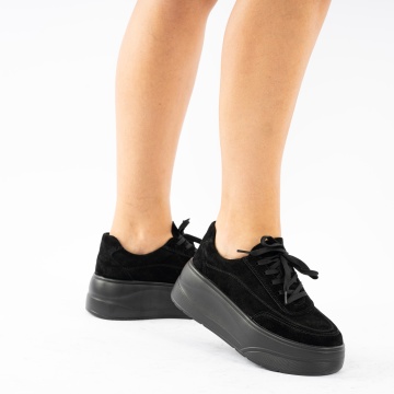 Pantofi Sport Piele Naturala Vidina Black