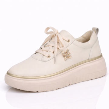 Pantofi Sport Piele Naturala Zayla Beige