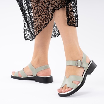 Sandale piele naturala Ovieto Green