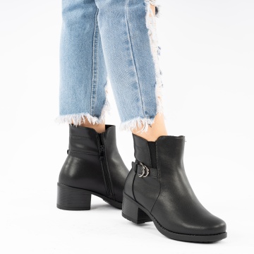 Botine Piele Naturala Jovera Black