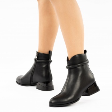 Botine Piele Naturala Karima Black