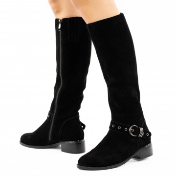 Cizme Piele Naturala Serene Black