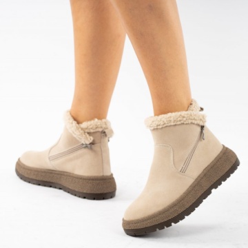 Ghete Piele Naturala Amaris2 Beige