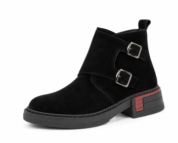 Ghete Piele Naturala Ayame Black