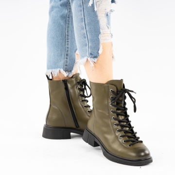 Ghete Piele Naturala Carela Green