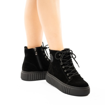 Ghete Piele Naturala Zikra Black