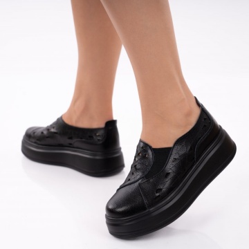 Pantofi Piele Naturala Azura Black