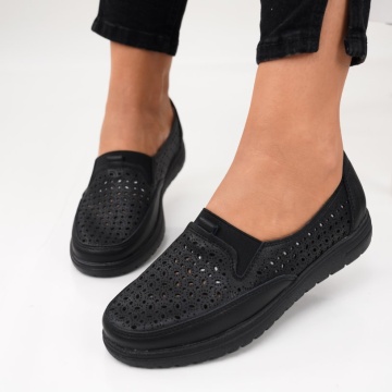 Pantofi Piele Naturala Corina Black