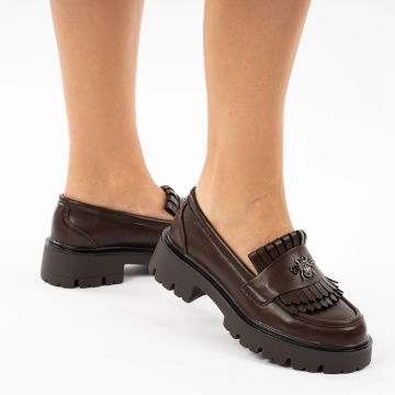 Pantofi Piele Naturala Navas Brown