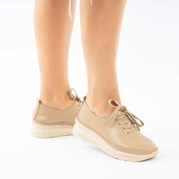 Pantofi Piele Naturala Ramona Khaki