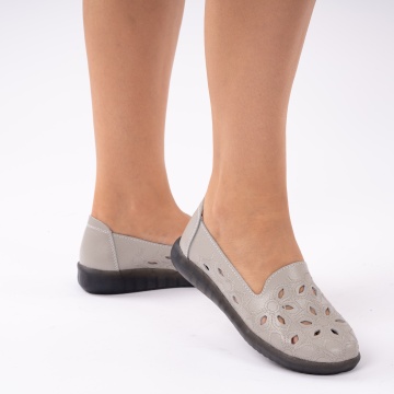 Pantofi Piele Naturala Sasaria Grey