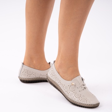 Pantofi Piele Naturala Spezia Grey