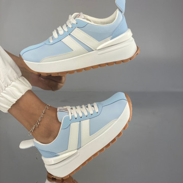 Pantofi Sport Dama Albastri din Piele Ecologica Megas