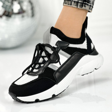 Pantofi Sport Dama Negri din Textil Osafy