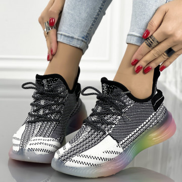 Pantofi Sport Dama Negri din Textil Pixies