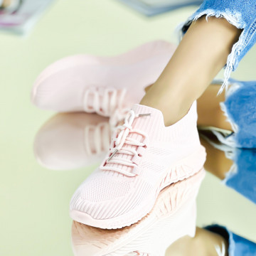 Pantofi Sport Dama Roz din Material Textil Dafina
