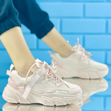 Pantofi Sport Dama Roz din Piele Ecologica Alisa