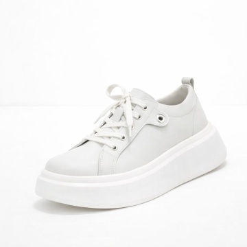Pantofi Sport Piele Naturala Jimena White