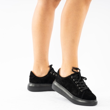 Pantofi Sport Piele Naturala Lieva Black