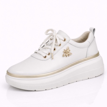 Pantofi Sport Piele Naturala Zayla White