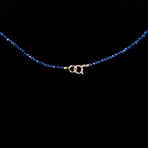 Colier si bratara din spinel electroplacat albastru royal - Img 2