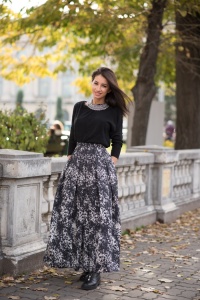 Fusta in cute din tafta Bianca - Img 2