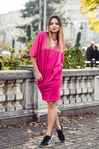 Rochie Amalia din tricot fin, cu buzunare - Img 4
