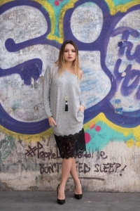 Rochie Amalia cu terminatie din dantela
