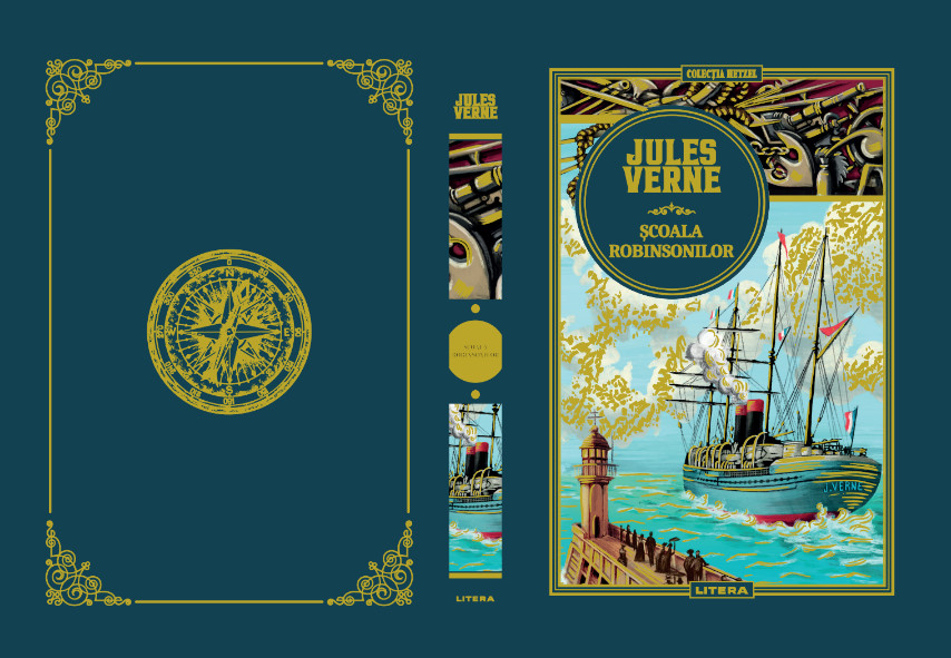 ”Școala Robinsonilor”, din colecția Jules Verne, un roman de aventuri tragicomic