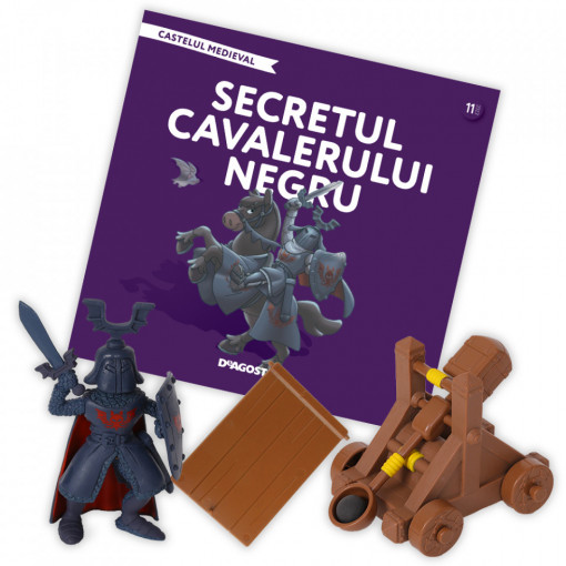 Secretul Cavalerului Negru, figurină Cavaler Negru - Ediția nr. 11 (Castelul Medieval-repunere)