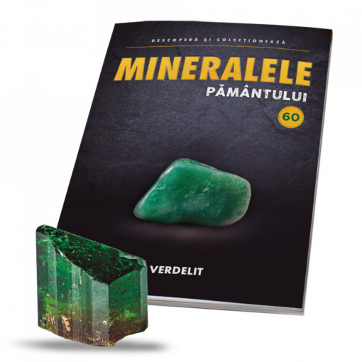 Verdelit șlefuit - Editia nr. 60 (Mineralele Pamantului)
