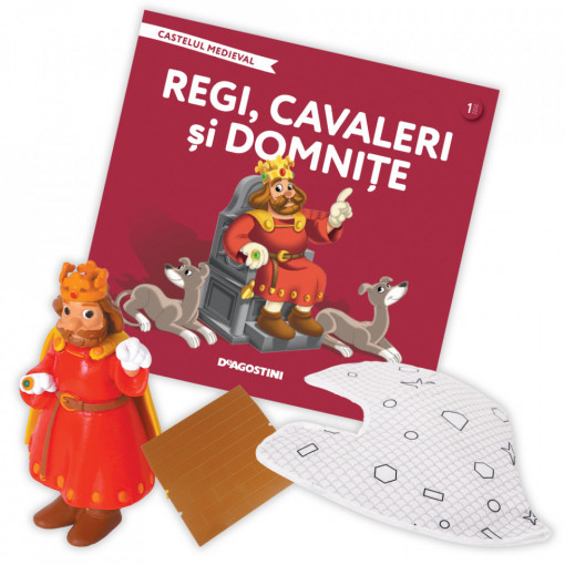 Regi, cavaleri și domnițe, figurină Rege - Ediția nr. 1 (Castelul Medieval-repunere)