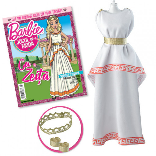 Rochie stil Grecia Antică - Ediția nr. 03 (Barbie, jocul de-a moda-repunere)