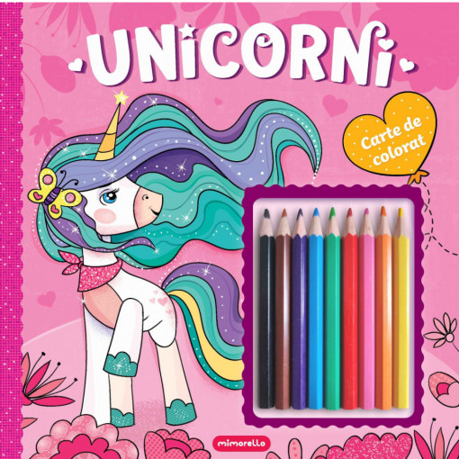Unicorni - carte de colorat cu creioane (Activități)