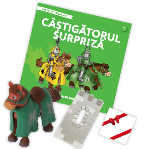 Câștigătorul surpriză, figurină cal și o surpriză - Ediția nr. 7 (Castelul Medieval-repunere)