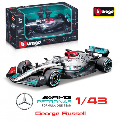 Machetă Mercedes Benz AMG PETRONAS - George Russell no. 63 (Formula 1 | 2022)